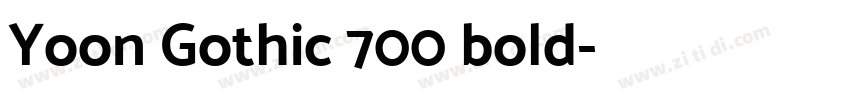 Yoon Gothic 700 bold字体转换